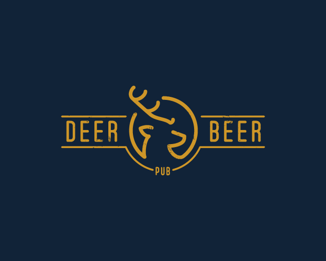 Logopond Logo, Brand & Identity Inspiration (Deer Beer Pub)