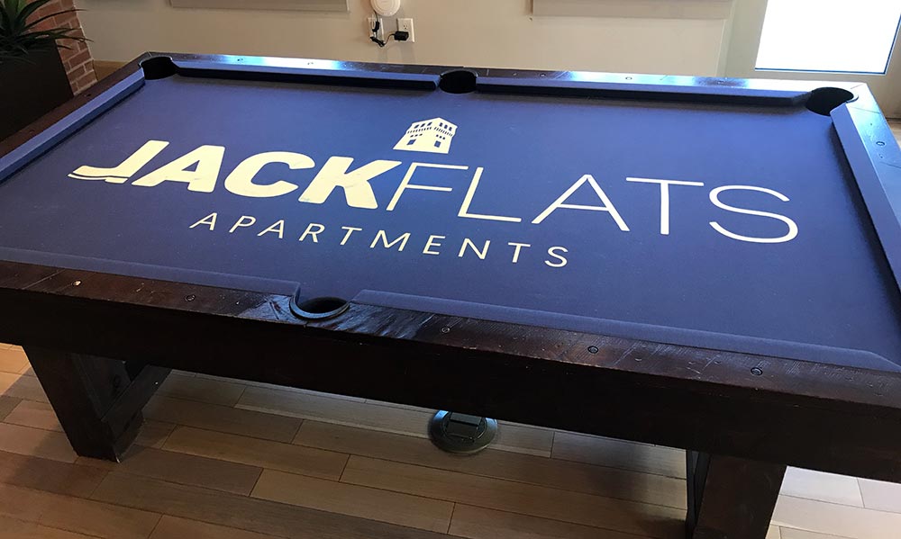 Custom Logo Pool Table Felt Printed Billiard Cloth