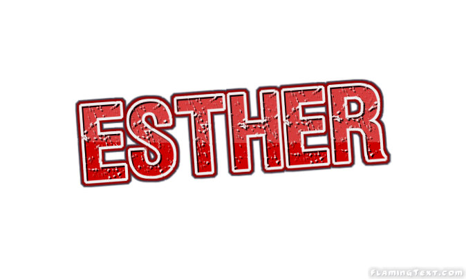 Esther Logo Free Name Design Tool from Flaming Text