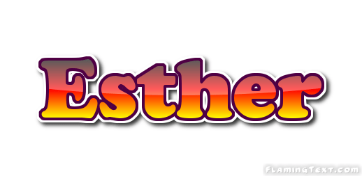 Esther Logo Free Name Design Tool from Flaming Text