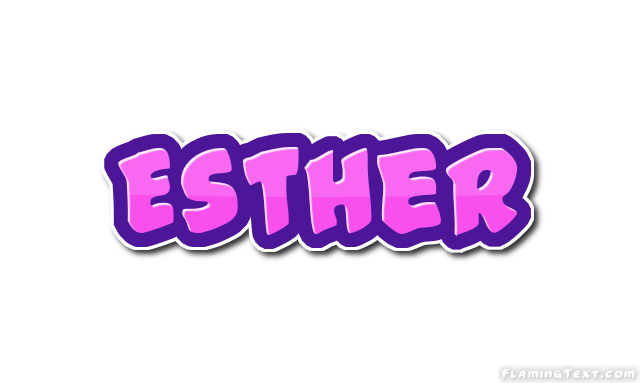 Esther Logo Free Name Design Tool from Flaming Text
