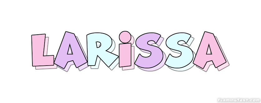 Larissa Logo Free Name Design Tool from Flaming Text