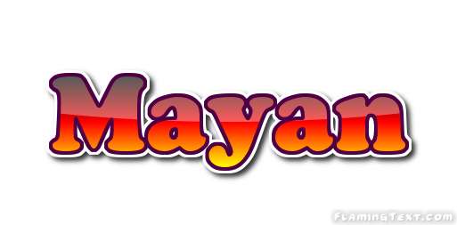 Mayan شعار اسم أداة تصميم مجانية من النص المشتعلة
