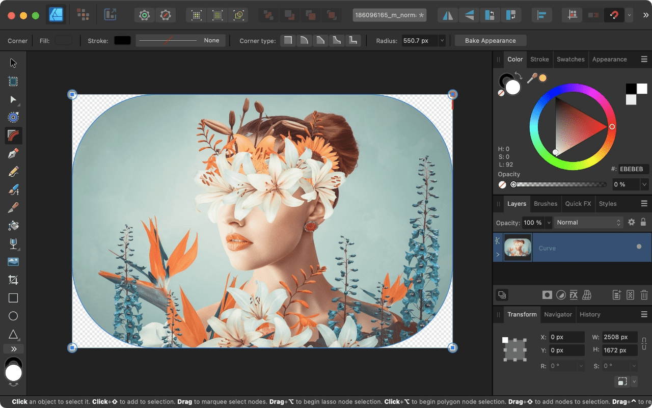 How To Round The Corners Of An Image In Affinity Designer Logos By Nick