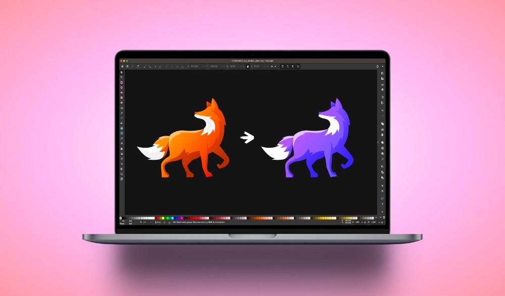 Change Entire Color Ranges with HSL Adjustments In Inkscape Logos By Nick
