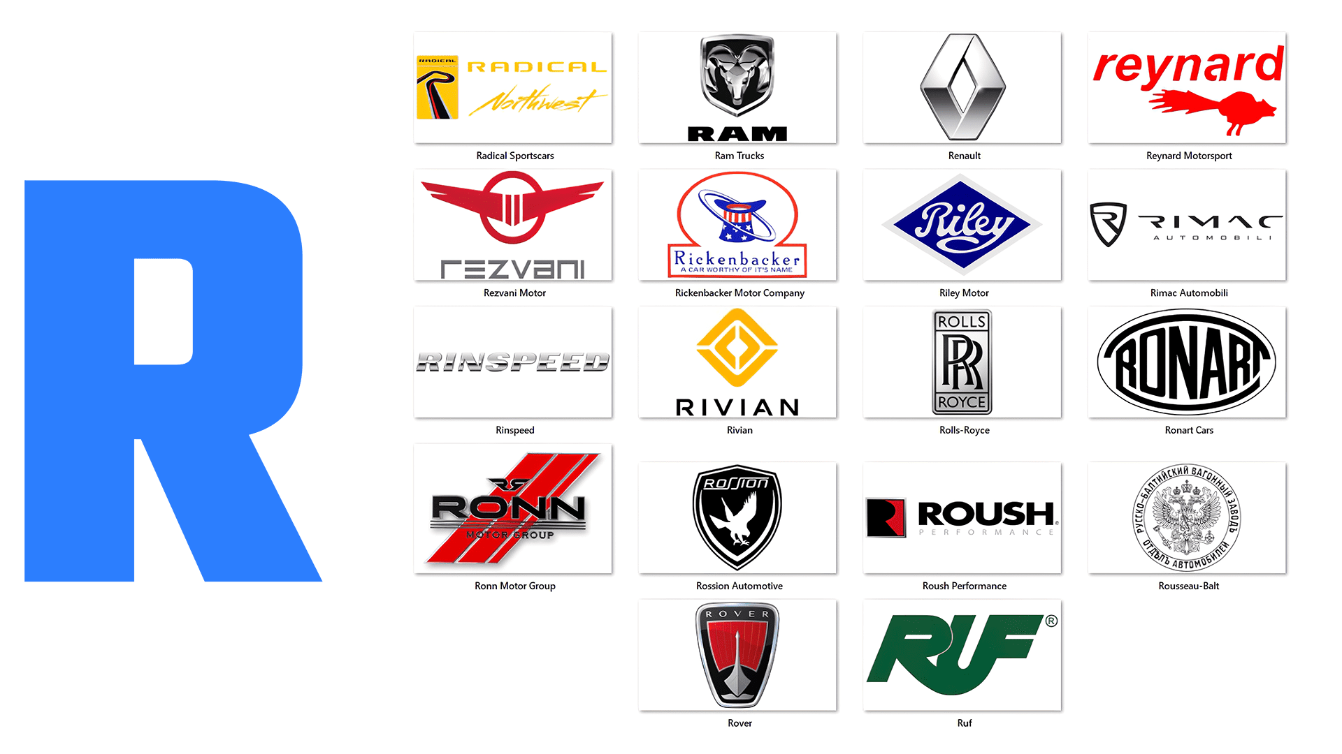 Marca de Carro com letra R valor, história, PNG