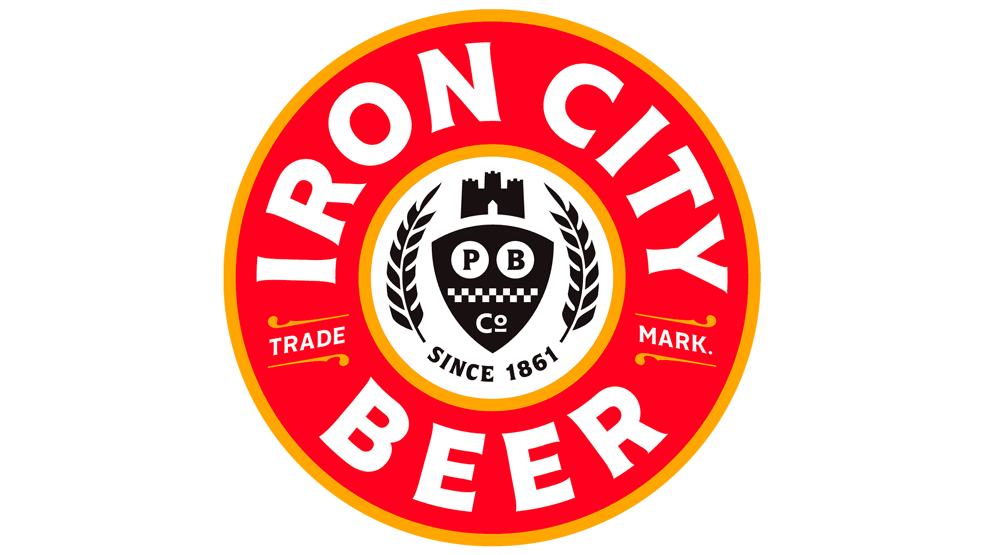 Großflächiges Rebranding von Iron City durch Top Hat Logo, zeichen