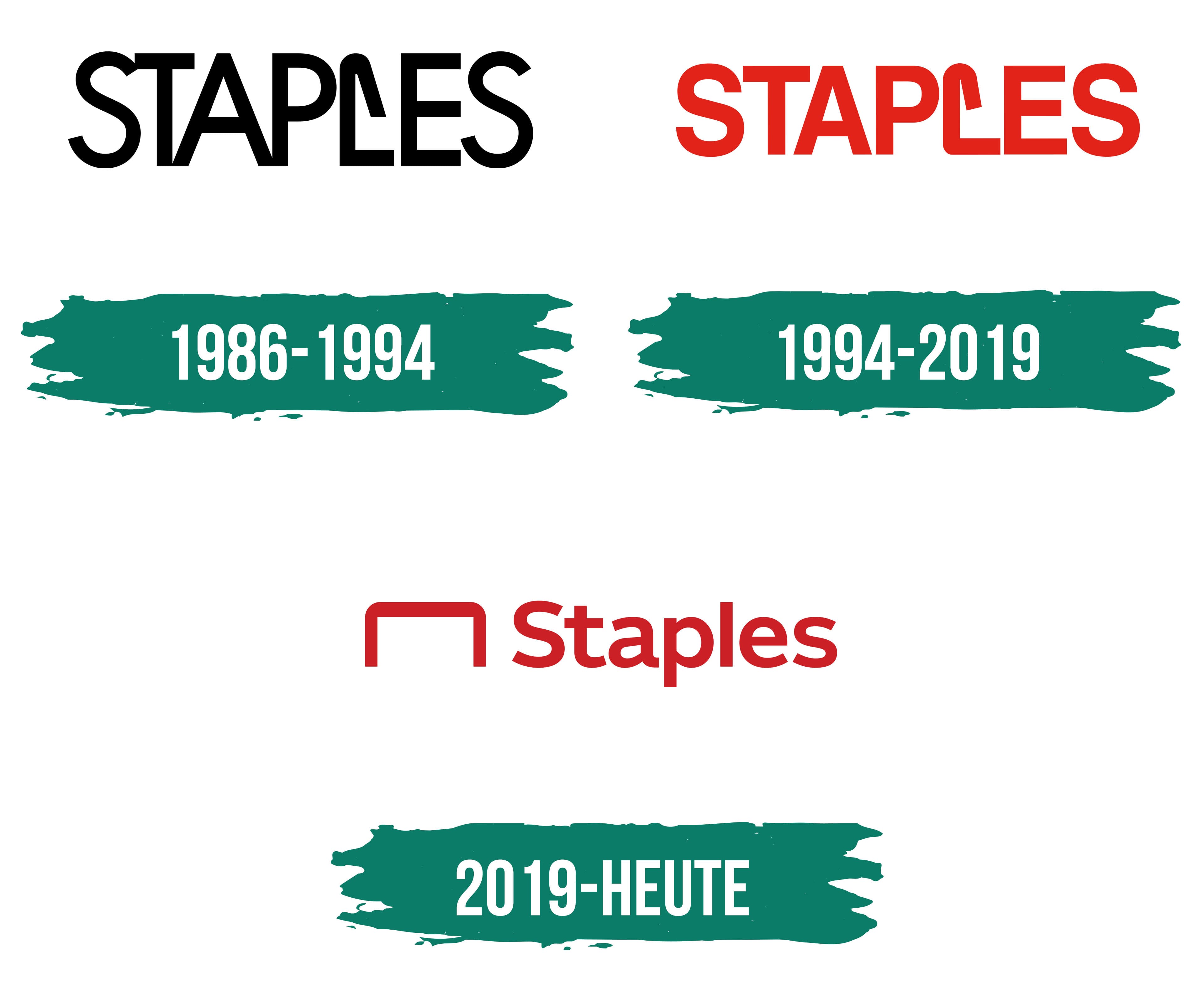 Staples Logo Logo, zeichen, emblem, symbol. Geschichte und Bedeutung