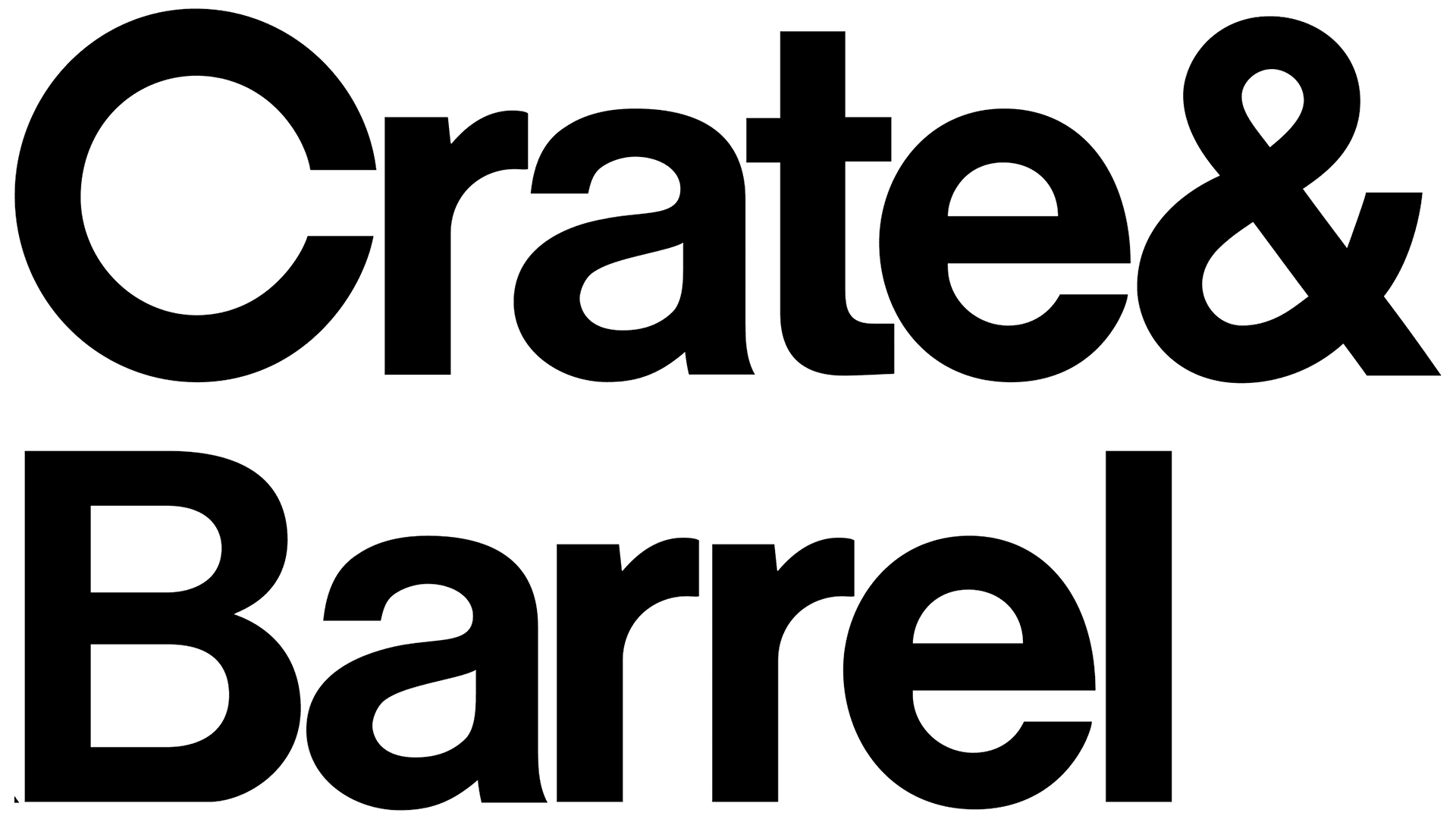 Crate & Barrel Logo Logo, zeichen, emblem, symbol. Geschichte und