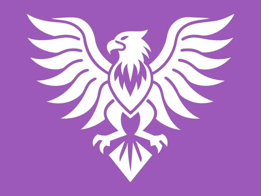 Heraldic Black Eagle Logo Template PNG vector in SVG, PDF, AI, CDR format