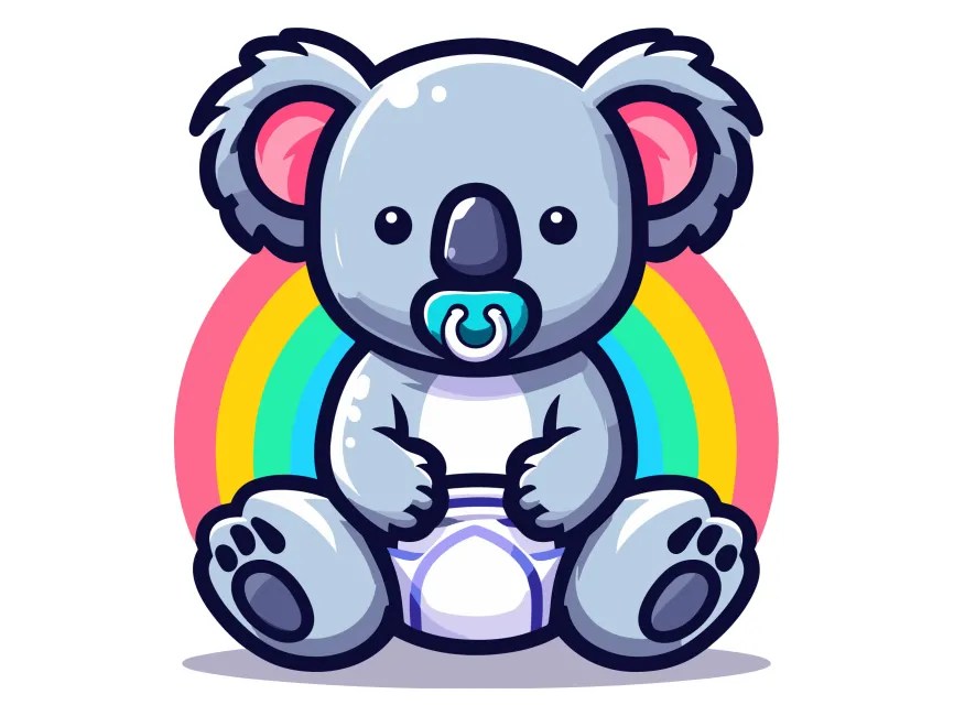 Baby Koala Logo Template PNG vector in SVG, PDF, AI, CDR format