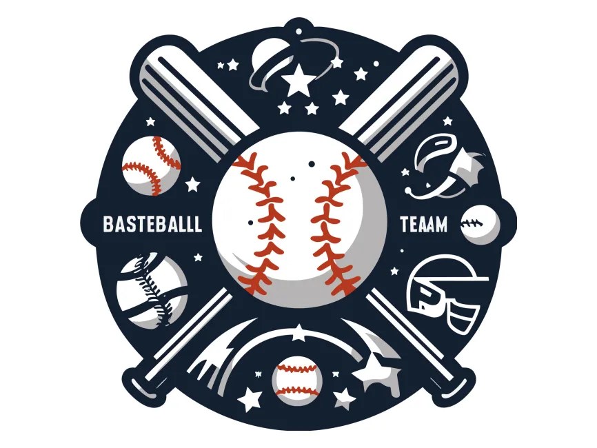 Baseball Team Logo Template PNG vector in SVG, PDF, AI, CDR format
