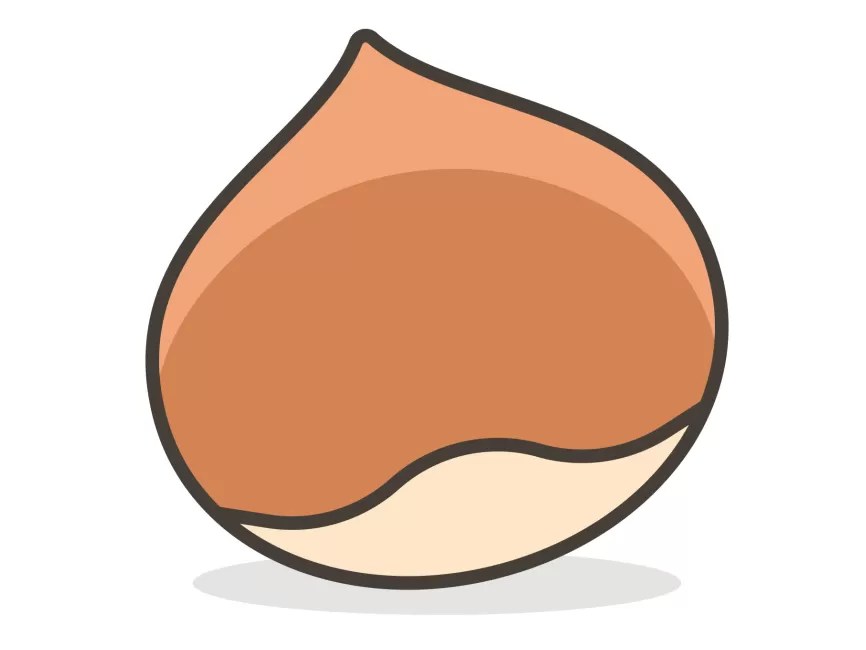 Chestnut Emoji Icon PNG vector in SVG, PDF, AI, CDR format