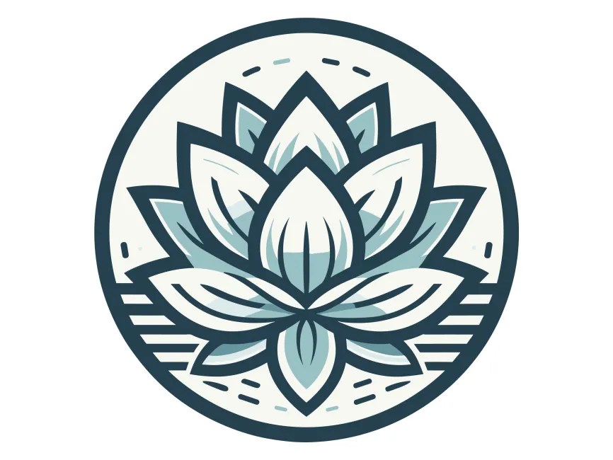 Circle Lotus Flower Logo PNG vector in SVG, PDF, AI, CDR format