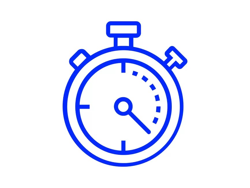 Clock Timer Blue Icon PNG vector in SVG, PDF, AI, CDR format