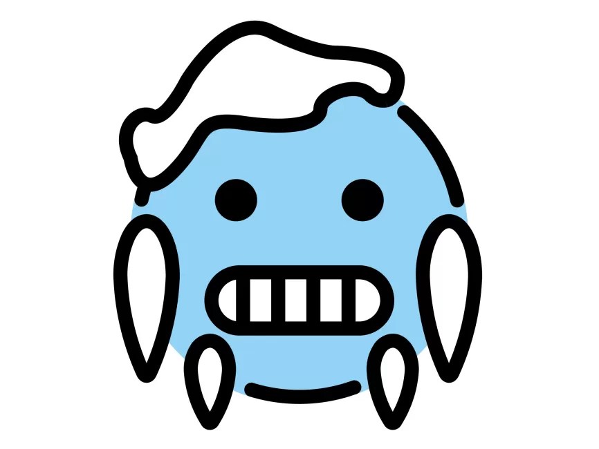 Cold Face Emoji Icon PNG vector in SVG, PDF, AI, CDR format