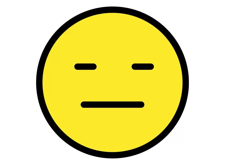Expressionless Face Emoji Icon PNG vector in SVG, PDF, AI, CDR format