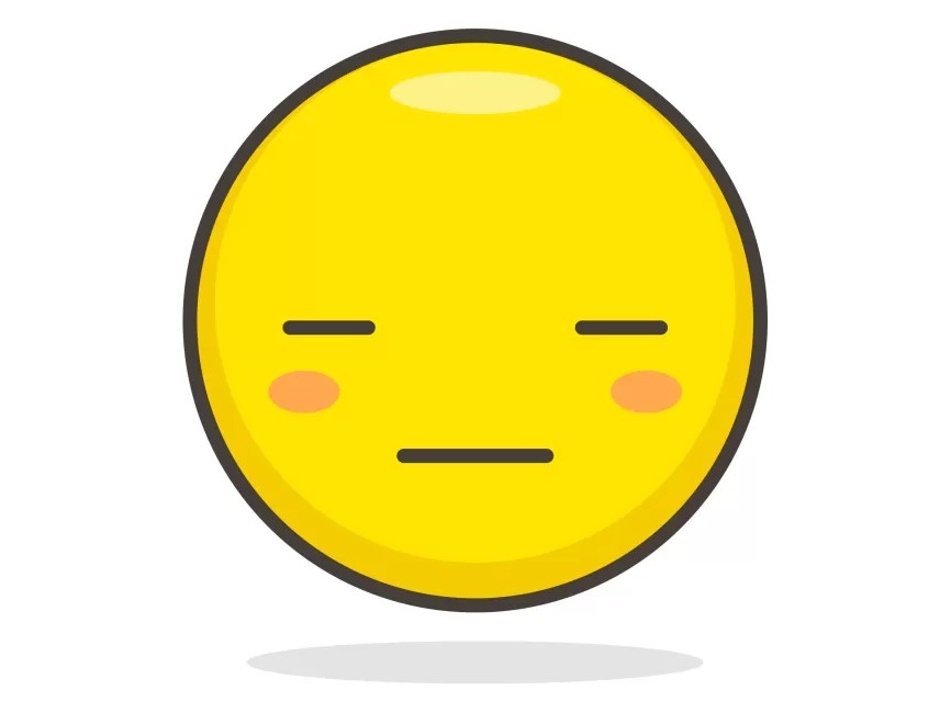 Expressionless Face Emoji Icon PNG vector in SVG, PDF, AI, CDR format