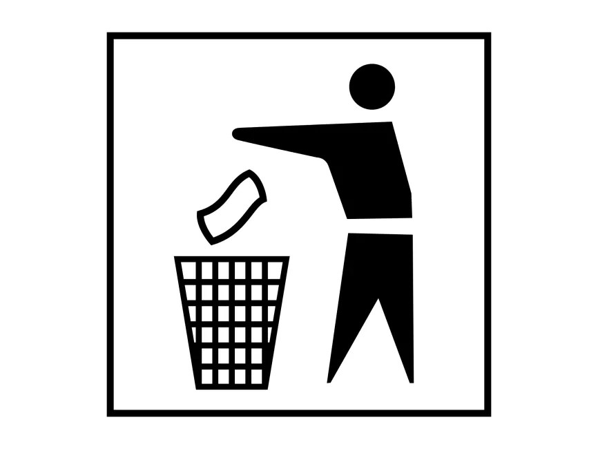 Forbidden to Throw Garbage Sign Logo PNG vector in SVG, PDF, AI, CDR format