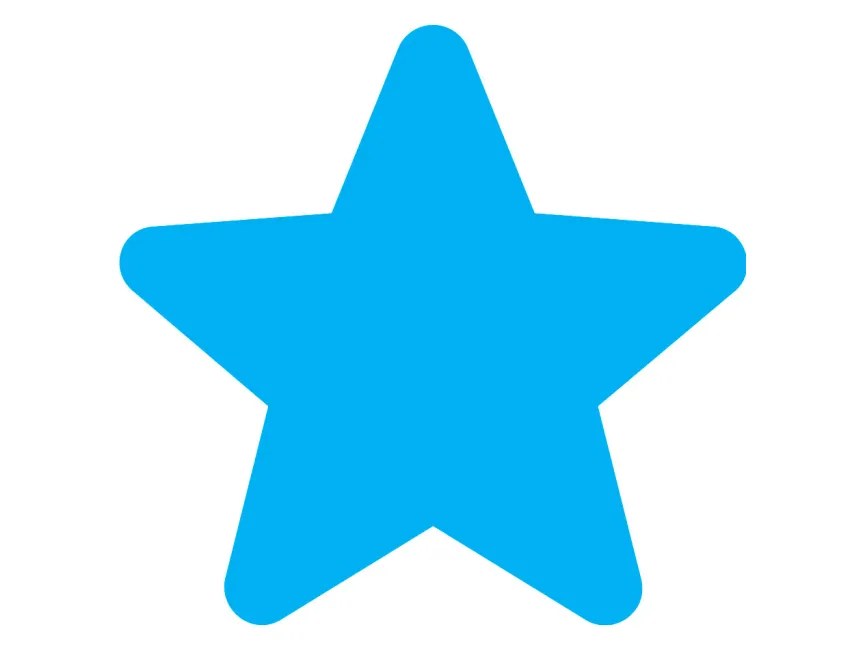 Free Vector Blue Star Icon PNG vector in SVG, PDF, AI, CDR format