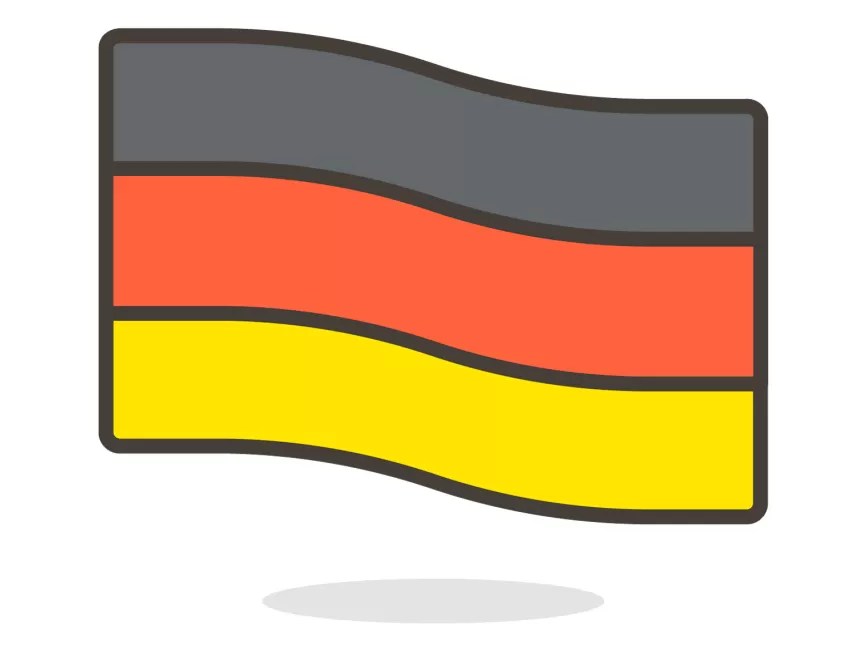 Germany Flag Emoji Icon PNG vector in SVG, PDF, AI, CDR format