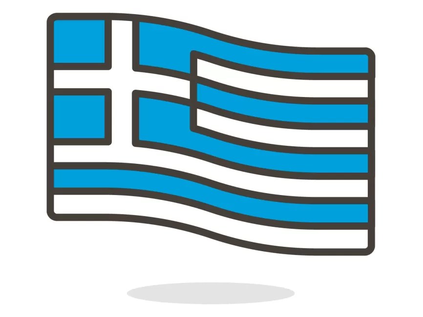 Greece Flag Emoji Icon PNG vector in SVG, PDF, AI, CDR format