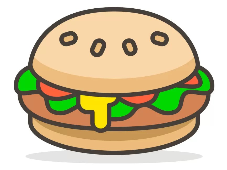 Hamburger Emoji Icon PNG vector in SVG, PDF, AI, CDR format