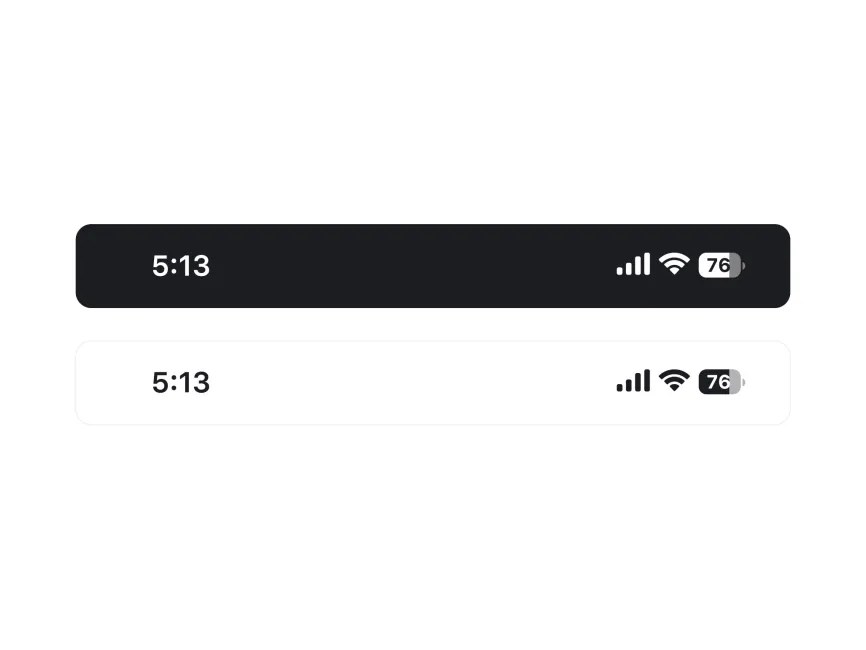 iOS 17 Status Bar Vector PNG vector in SVG, PDF, AI, CDR format