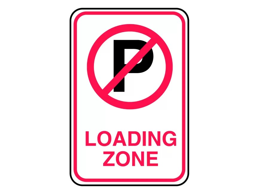 Loading Zone No Parking Sign Vector PNG vector in SVG, PDF, AI, CDR format