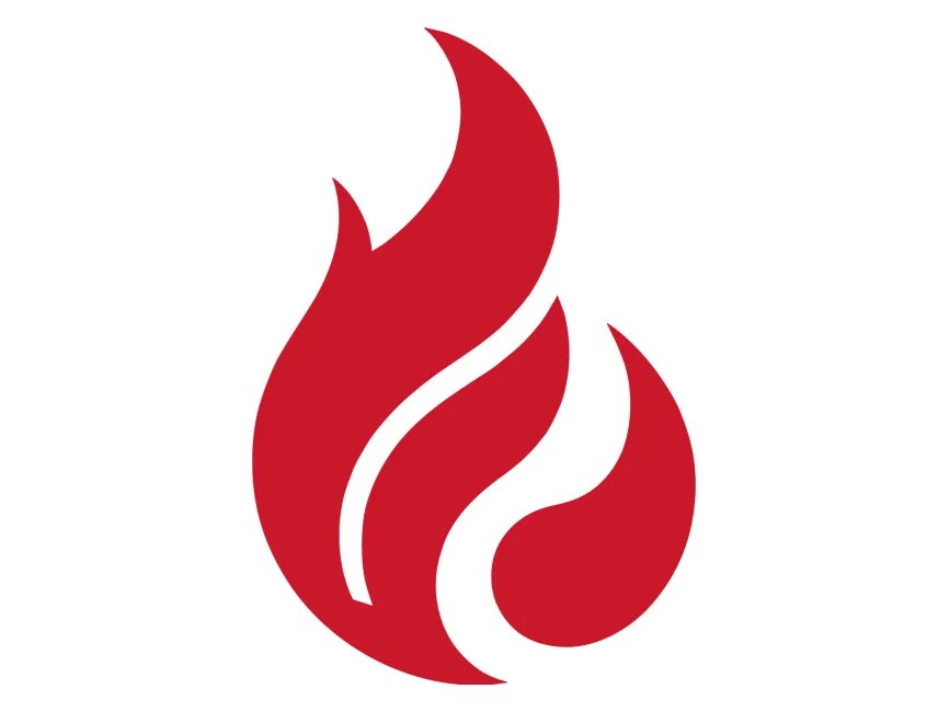 Red Flame Logo Template PNG vector in SVG, PDF, AI, CDR format