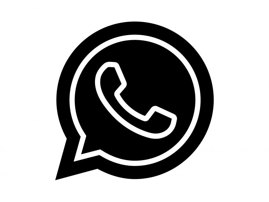 WhatsApp Black Icon PNG vector in SVG, PDF, AI, CDR format