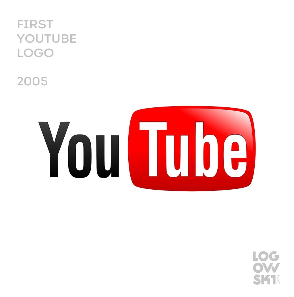 Youtube logo history Evolution from old Youtube logo to new