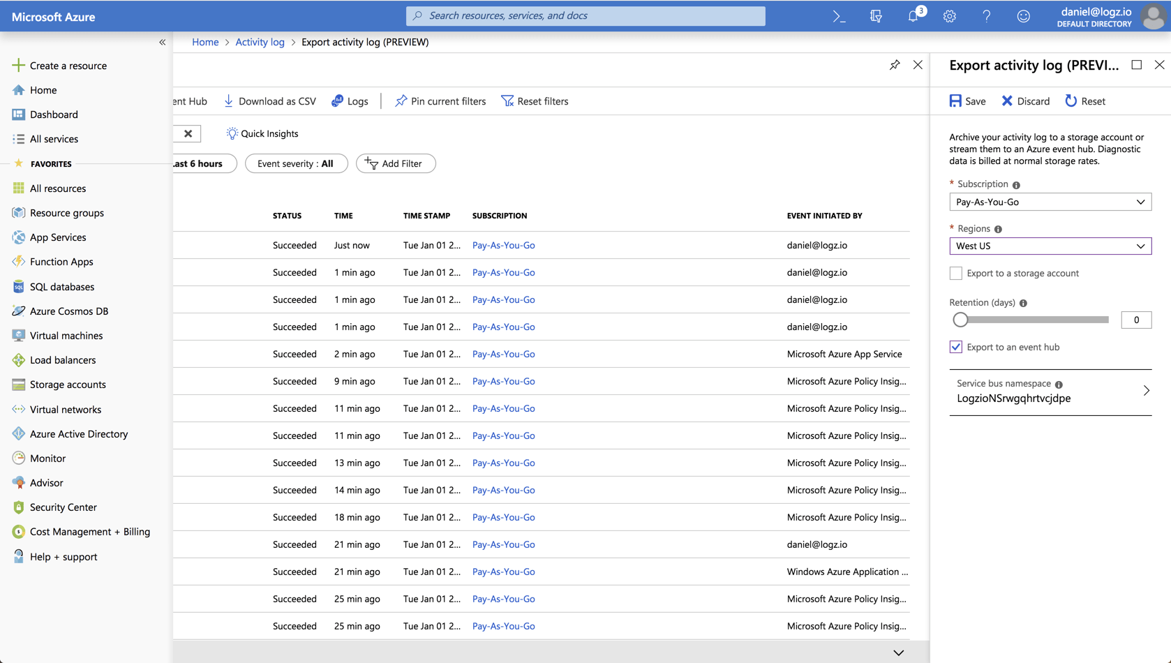 Monitoring Azure Activity Logs with Logz.io Logz.io