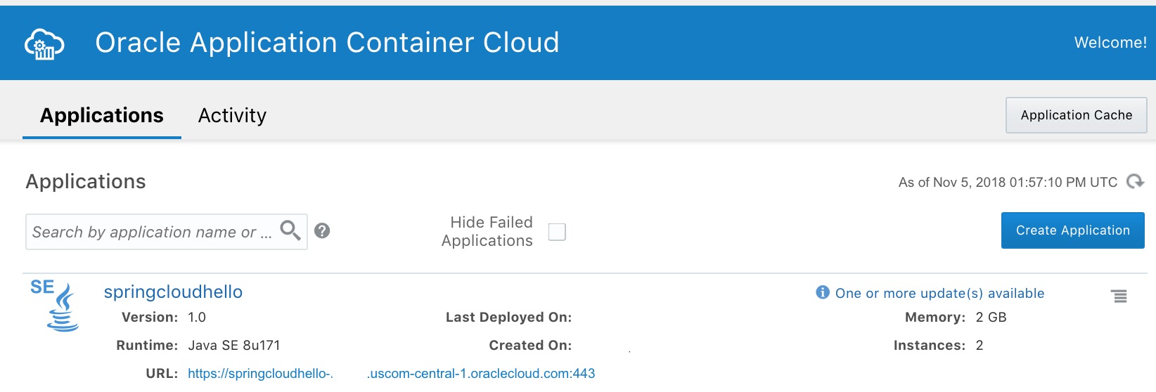 Deploying a Spring Boot REST Application to Oracle Cloud