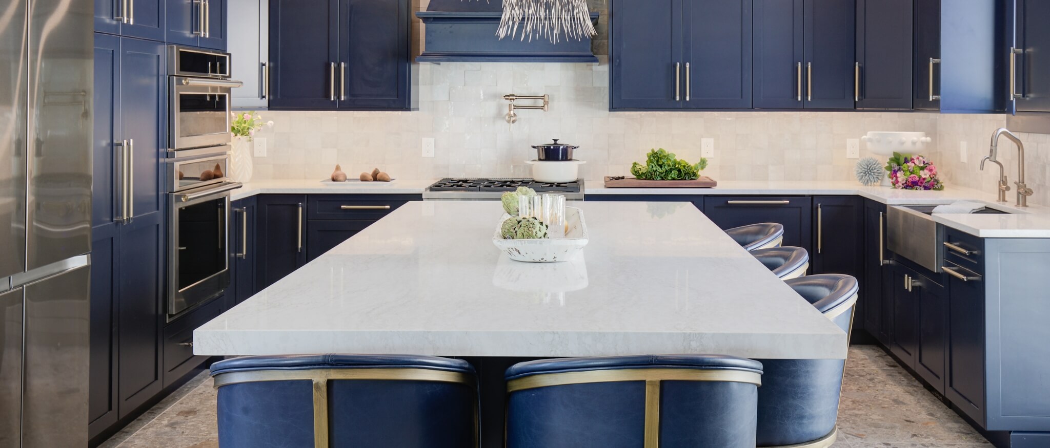 Modern Navy & Gold Kitchen Lola Tucker