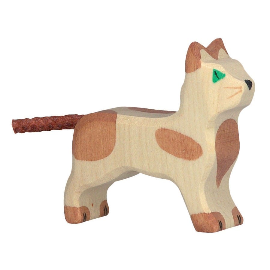 Holztiger Wooden Animal Cat Standing 80057 Lollipop Sky