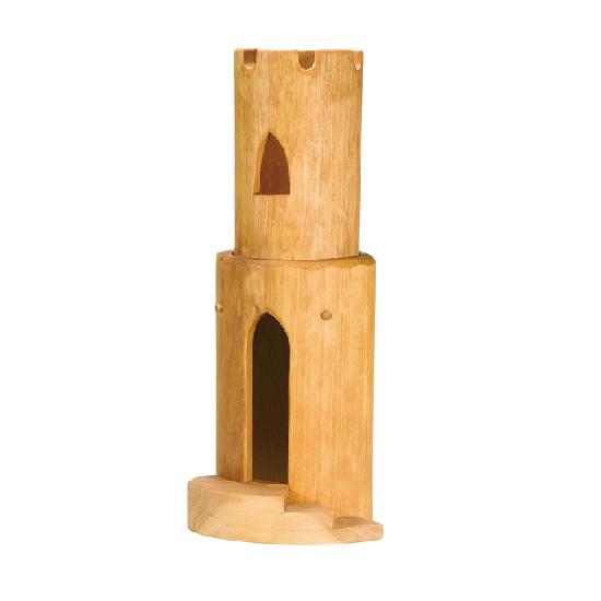 Ostheimer Wooden Toy Structure Round Tower with Stairs 2 Pieces