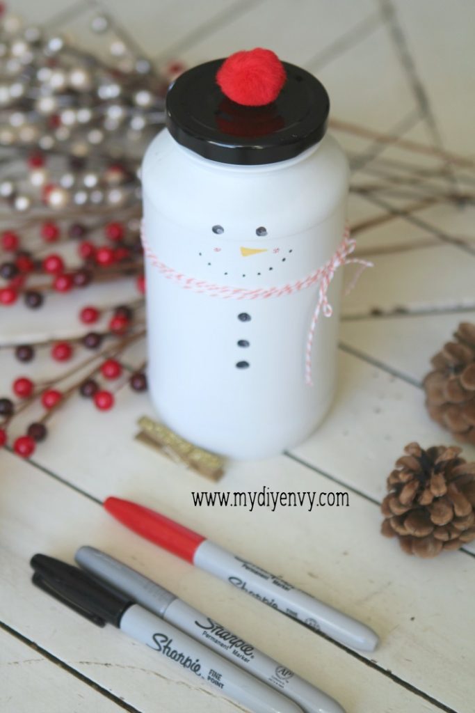 DIY Candy Jar Snowman Lolly Jane
