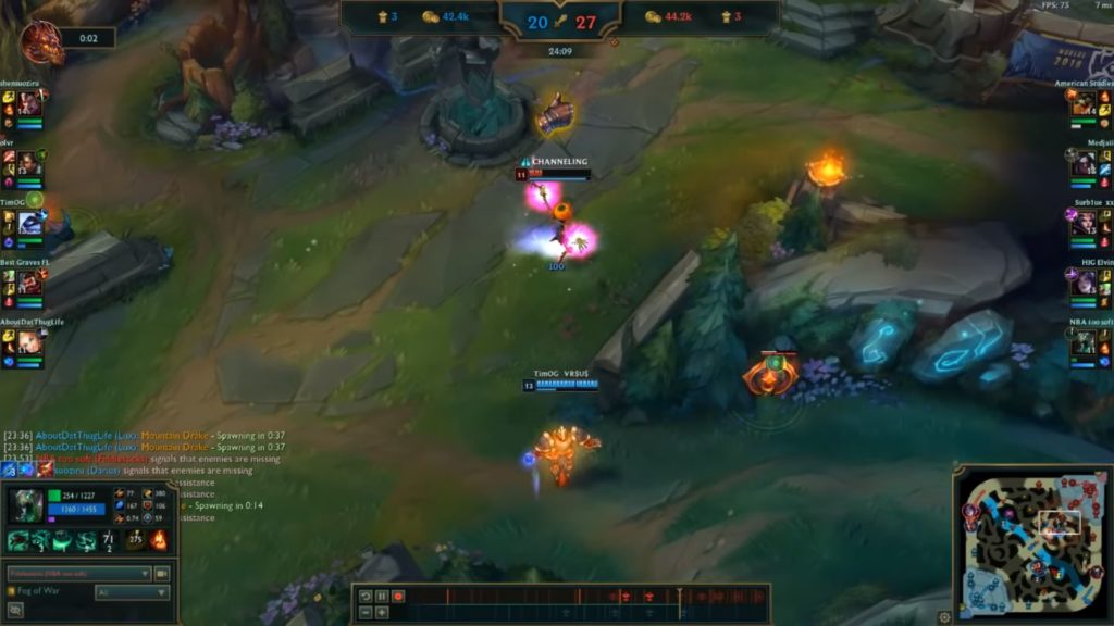 【LoL】フィドルがウルトで3センチだけ移動して敵のスキルを回避する舐めプ LOL忍者