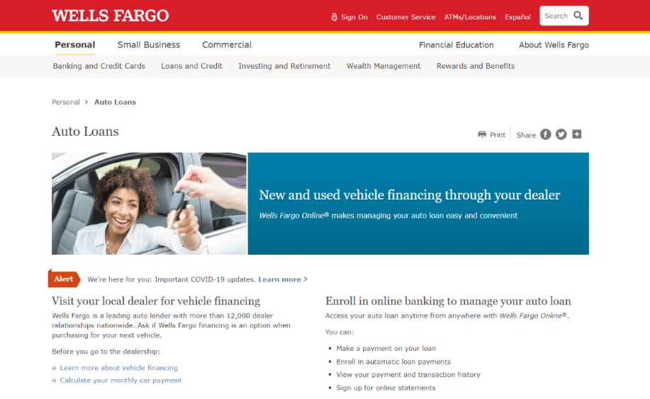 WellsFargoDealerServices » Easy Auto Loan Payment Service