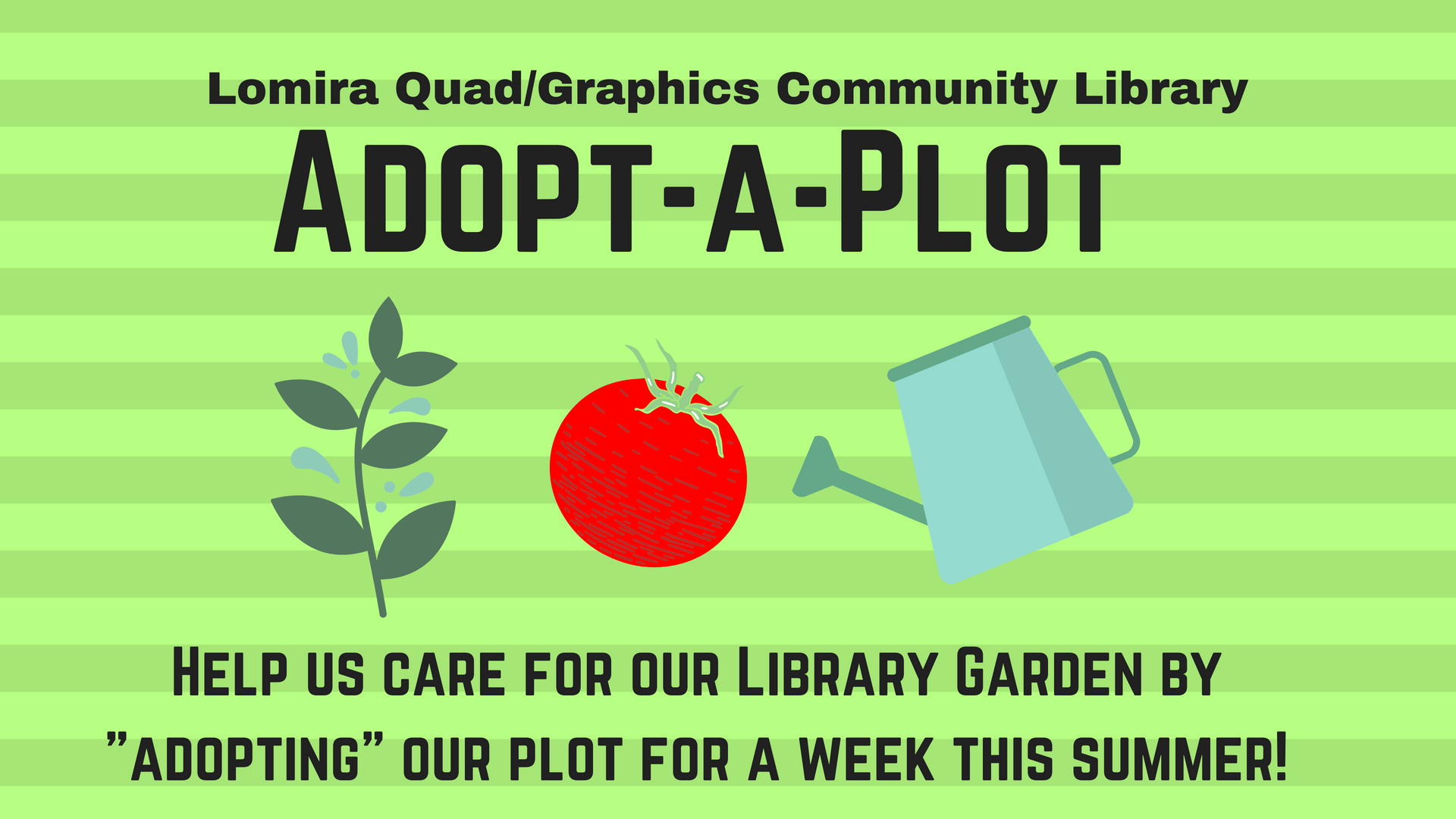 Adopt a plot Lomira Quad/Graphics Community Library