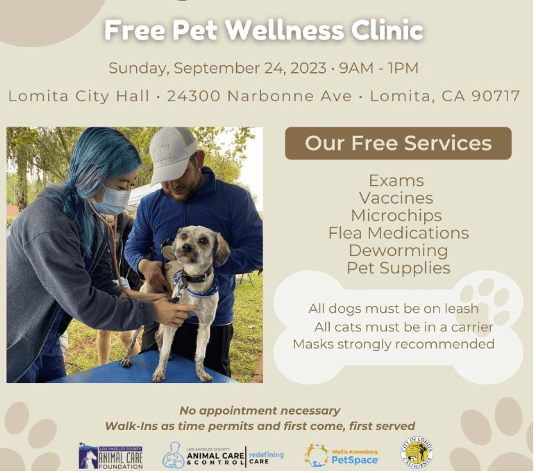Free Pet Wellness Clinic City of Lomita