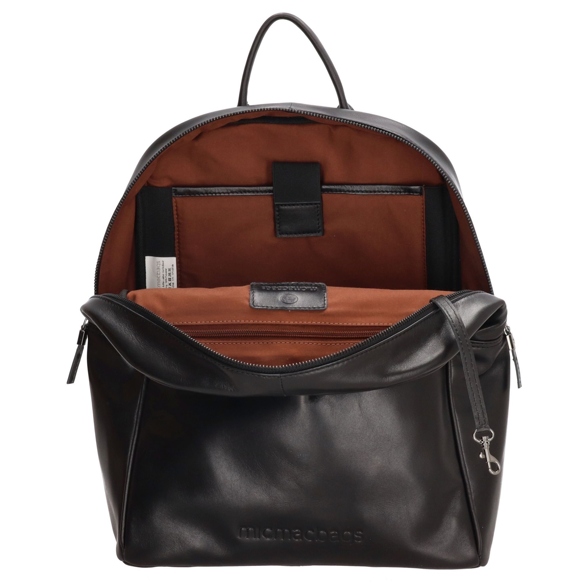 Micmacbags Le Mans Laptop Rugzak 13,3 inch Zwart Lommers Lederwaren