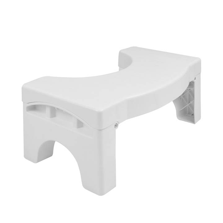 LOMOS® foldable bathroom & toilet stool “vital” in white (44x32x21cm)