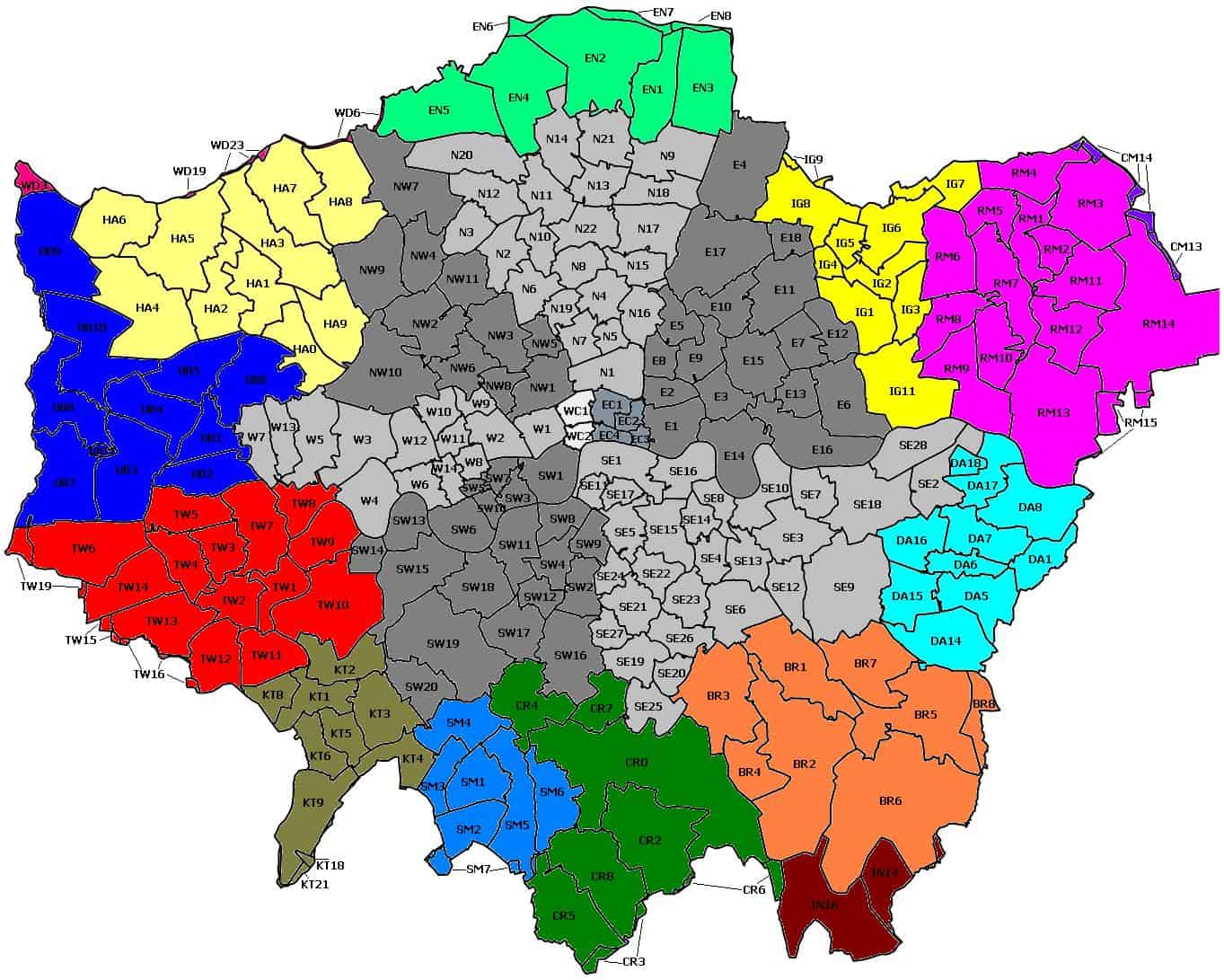 Decoding London Postcodes, The Easy Way