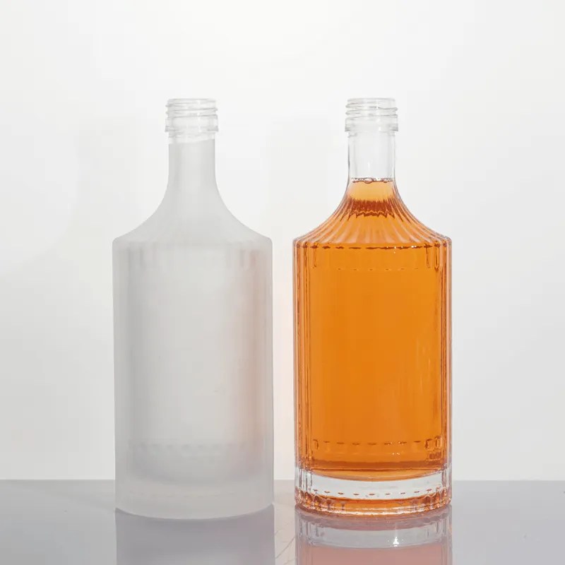 Spirits glass bottles 500ml Frosted Vodka Whisky Brandy Gin bottle Rum
