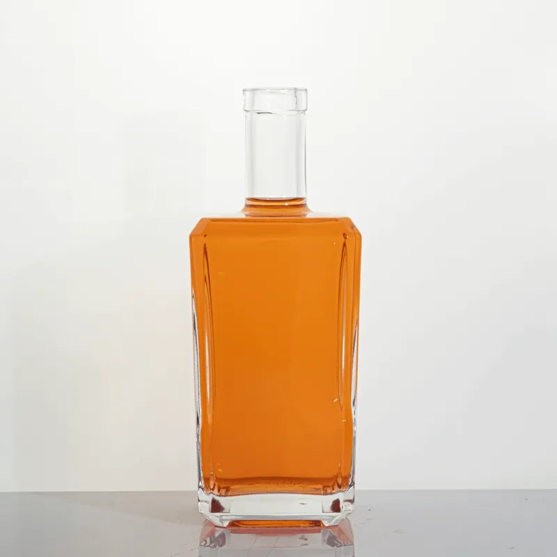 Square Whisky bottle 750ml Vodka Whisky Brandy Gin bottle Rum Liquor