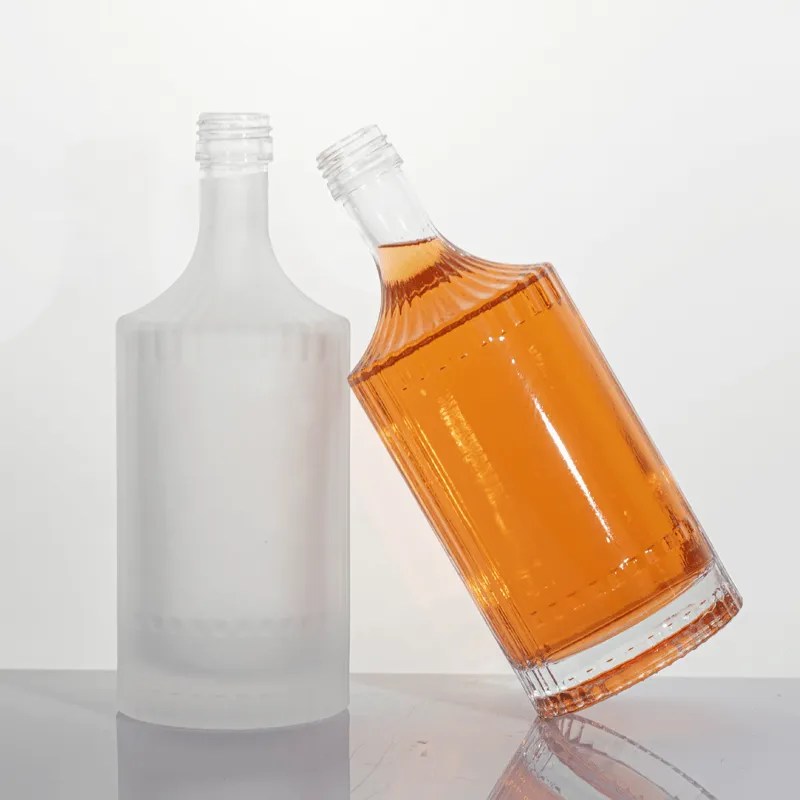 Spirits glass bottles 500ml Frosted Vodka Whisky Brandy Gin bottle Rum