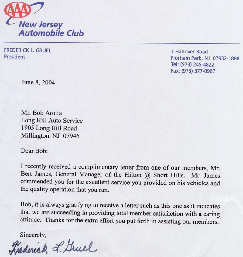 Letters of Appreciation