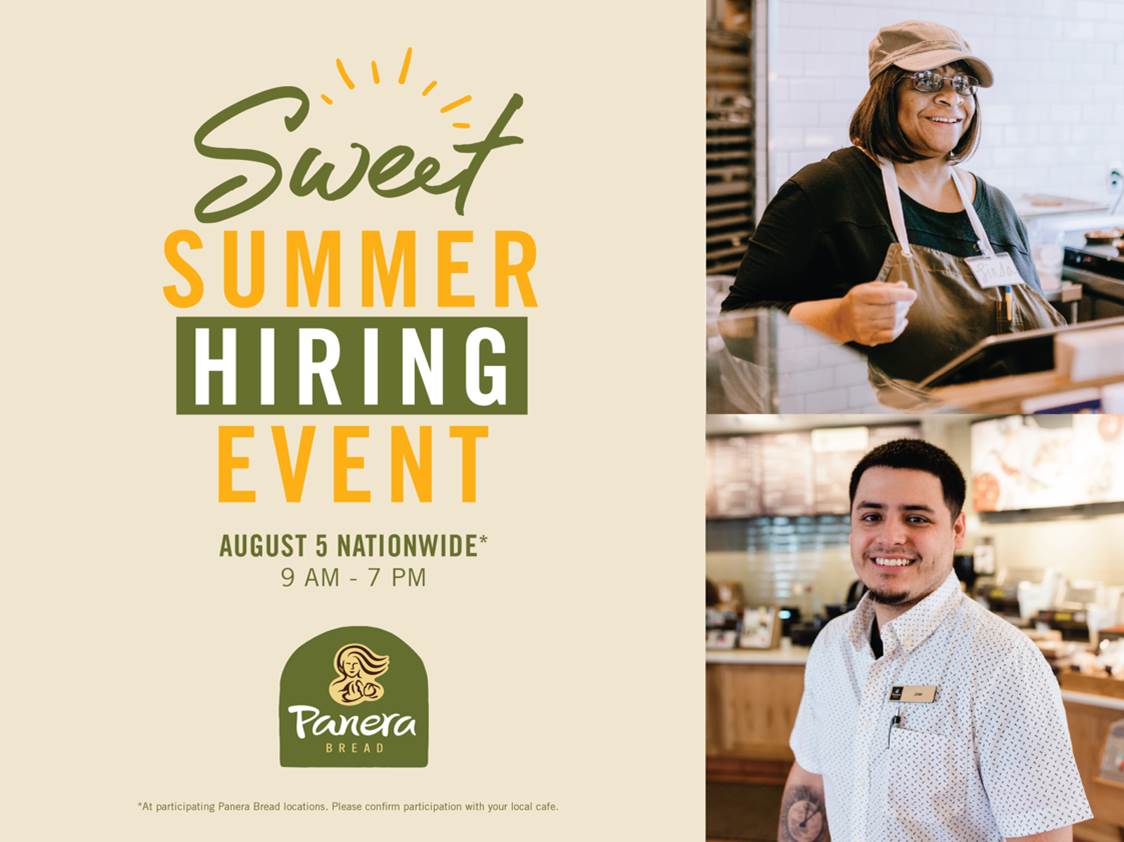 Panera Bread's Sweet Summer Hiring Event Thursday, August